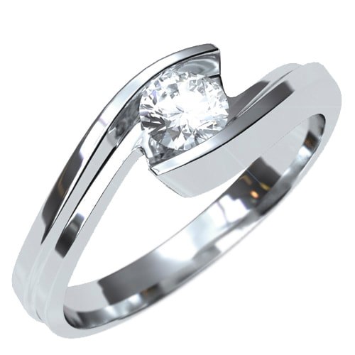 Anillo en oro blanco con Diamante de 0.2cts Eternity Joyería - Anillos de compromiso y argollas de matrimonio en oro